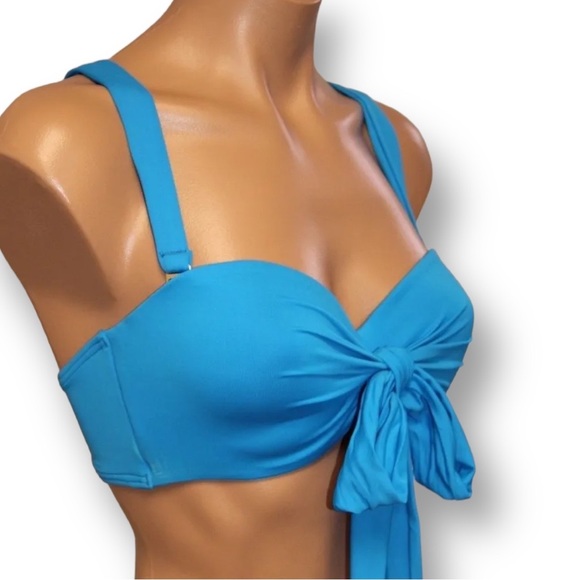 Coco Reef Five Way Bra Sized Underwire Sea Blue Bikini Top - Picture 7 of 13